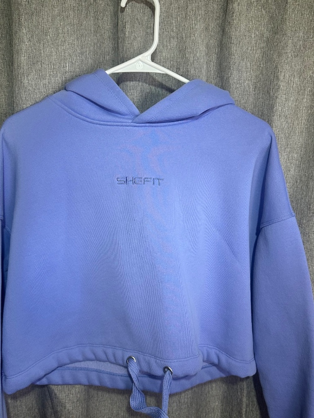 SHEFIT Luxe Cropped Comfort Hoodie Periwinkle Blue Size 1Luxe / 1X